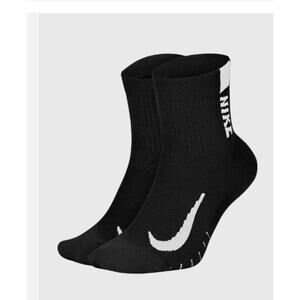 New NWT Nike Multiplier Running Ankle Socks 2-Pack Women's 6-10 Men's 6-8
